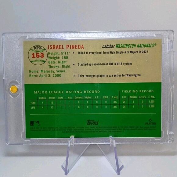 Israel Pineda #153 Topps Chrome Rose Gold Speckled Refractor #153 2023 SP /75 - Picture 5 of 6